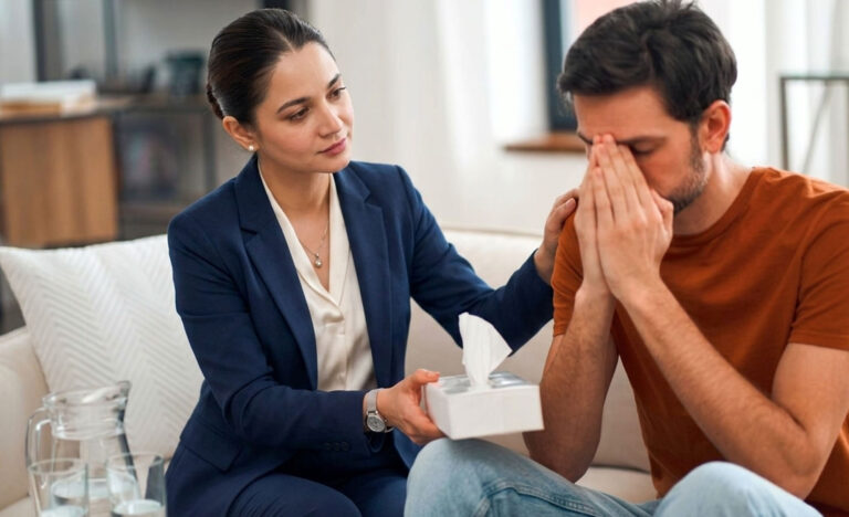 with crying client 1